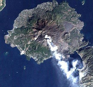 Landsat-Satellitenbild von Sakurajima