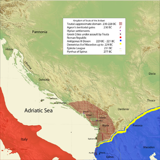 Das Herrschaftsgebiet Agrons und Teutas 231 v. Chr.