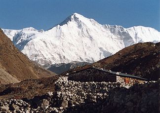 Die Südwand des Cho Oyu von Gokyo aus