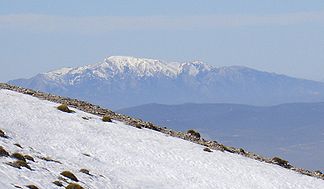 La Maroma von der Sierra Nevada aus gesehen.