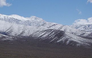 Blick auf den Telescope Peak in der Panamint Range
