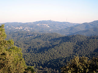 Blick vom Puig de Madrona Richtung Tibidabo