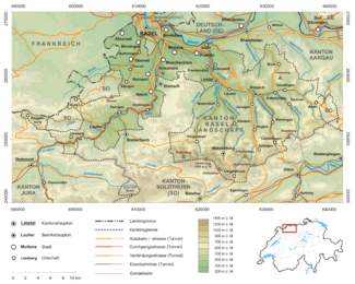 Karte Kanton Basel-Landschaft