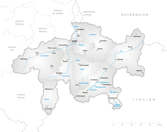 Karte Kanton Graubünden