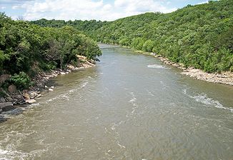 Blue Earth River am Rapidan Dam im Blue Earth County (2007)