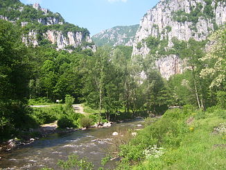 Die Jerma in der Nähe des Klosters Poganovo