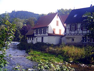 Die Kinzig am alten Gerberviertel in Schiltach