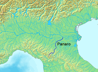 Lage des Flusses Panaro