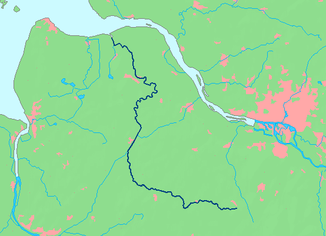 Verlauf der Oste im Elbe-Weser-Dreieck