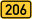 Bundesstraße 206 number.svg