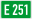 European Road 251 number DE.svg