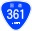 Japanese National Route Sign 0361.svg