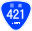 Japanese National Route Sign 0421.svg