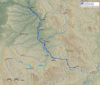 Verlauf des Main-Donau-Kanals