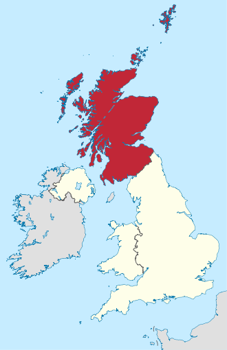 Lage Schottlands innerhalb des Vereinigten Königreichs