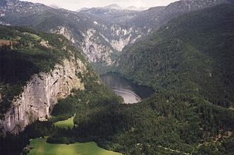 Luftaufnahme vom Toplitzsee, Blickrichtung Osten