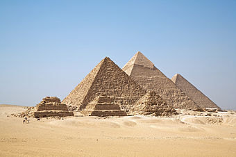 Die Pyramiden von Gizeh, eines der sieben Weltwunder der Antike