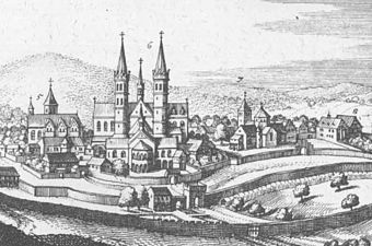 Blick auf das Kloster Fulda 1655