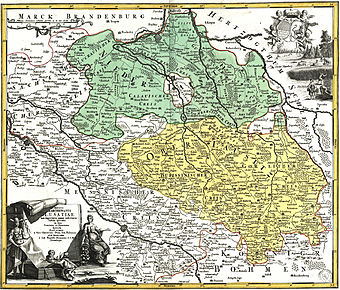 Karte der Nieder- und Oberlausitz