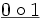 \underline{0\circ 1}