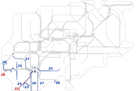 Netzplan der Linien 20 bis 29