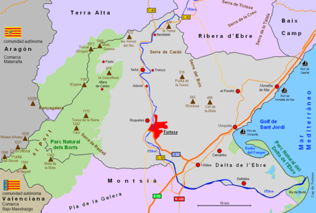 Karte Baix Ebre