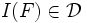 I(F) \in \mathcal D