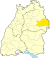 Lage des Ostalbkreises in Baden-Württemberg