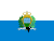 Flagge San Marinos: oben weiß, unten blau, Wappen in der Mitte