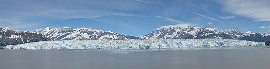 Panoramic view of the glacier