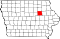 Map of Iowa highlighting Black Hawk County.svg