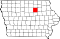 Map of Iowa highlighting Butler County.svg