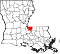 Map of Louisiana highlighting West Feliciana Parish.svg