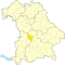 Lage des Landkreises Neuburg-Schrobenhausen in Bayern