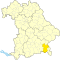 Lage des Landkreises Traunstein in Bayern