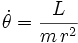 \dot\theta = \frac{L}{m\, r^2}