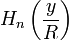 H_n\left(\frac{y}{R}\right)