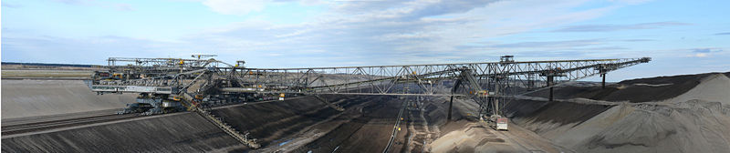 Einsatz der Förderbrücke F60 im Tagebau Jänschwalde