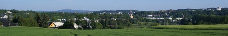 Hof – im Hintergrund der Kornberg, Panorama von Nord-Ost