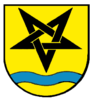 Das Weilermer Wappen zeigt ein aus drei ineinander verschränkten Dreiecken bestehendes, in einem Zug gezeichnetes, schwarzes Fünfeck, auf gelbem Grund, darunter ein blauer Wellenbalken.