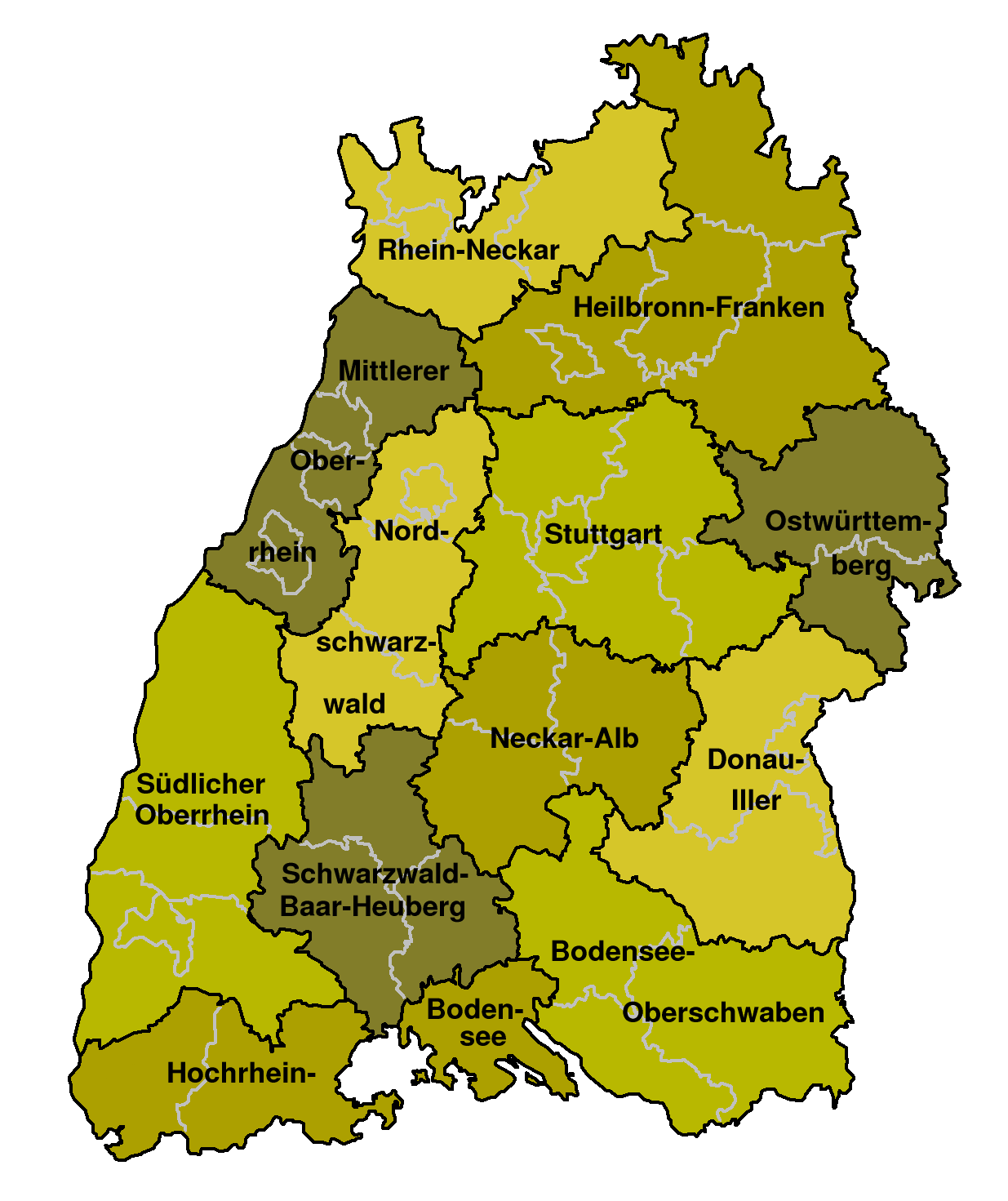 Baden Württemberg Landkreise Karte : Die ältesten Caches je Landkreis