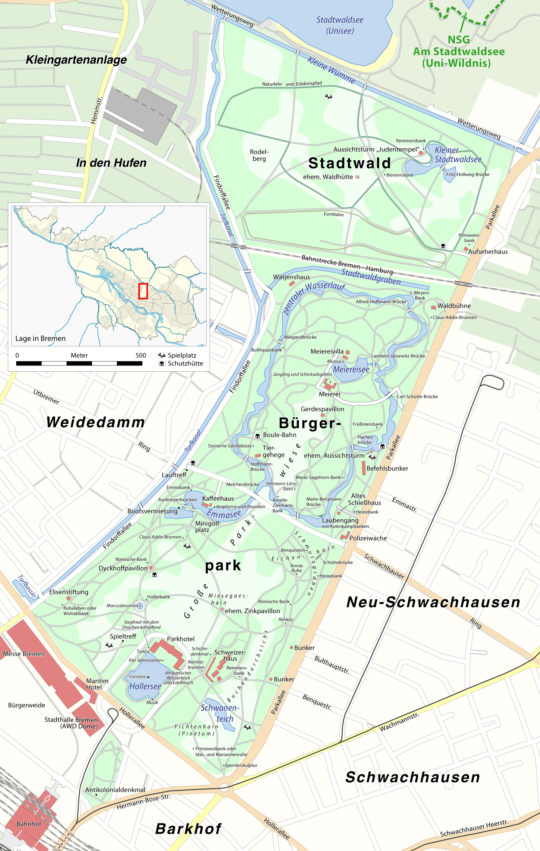 Bürgerpark und Stadtwald