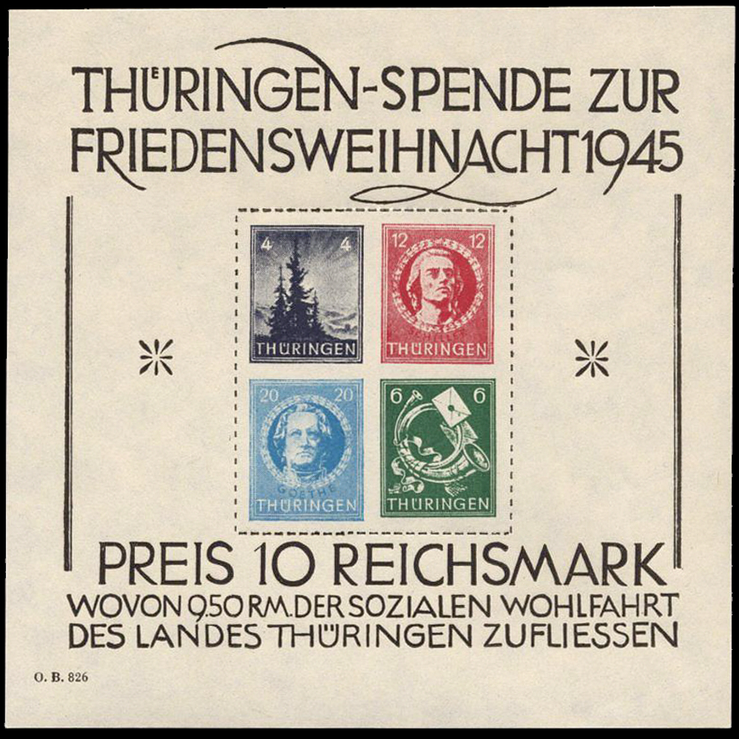 Briefmarken-Ausgaben für Thüringen (SBZ)