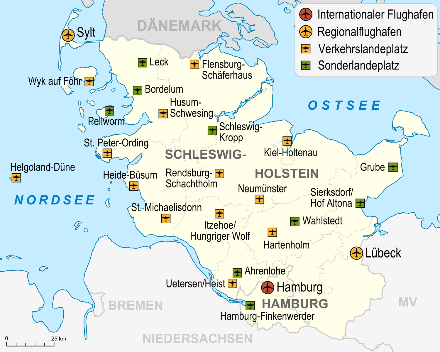 Liste der Verkehrs- und Sonderlandeplätze in Deutschland