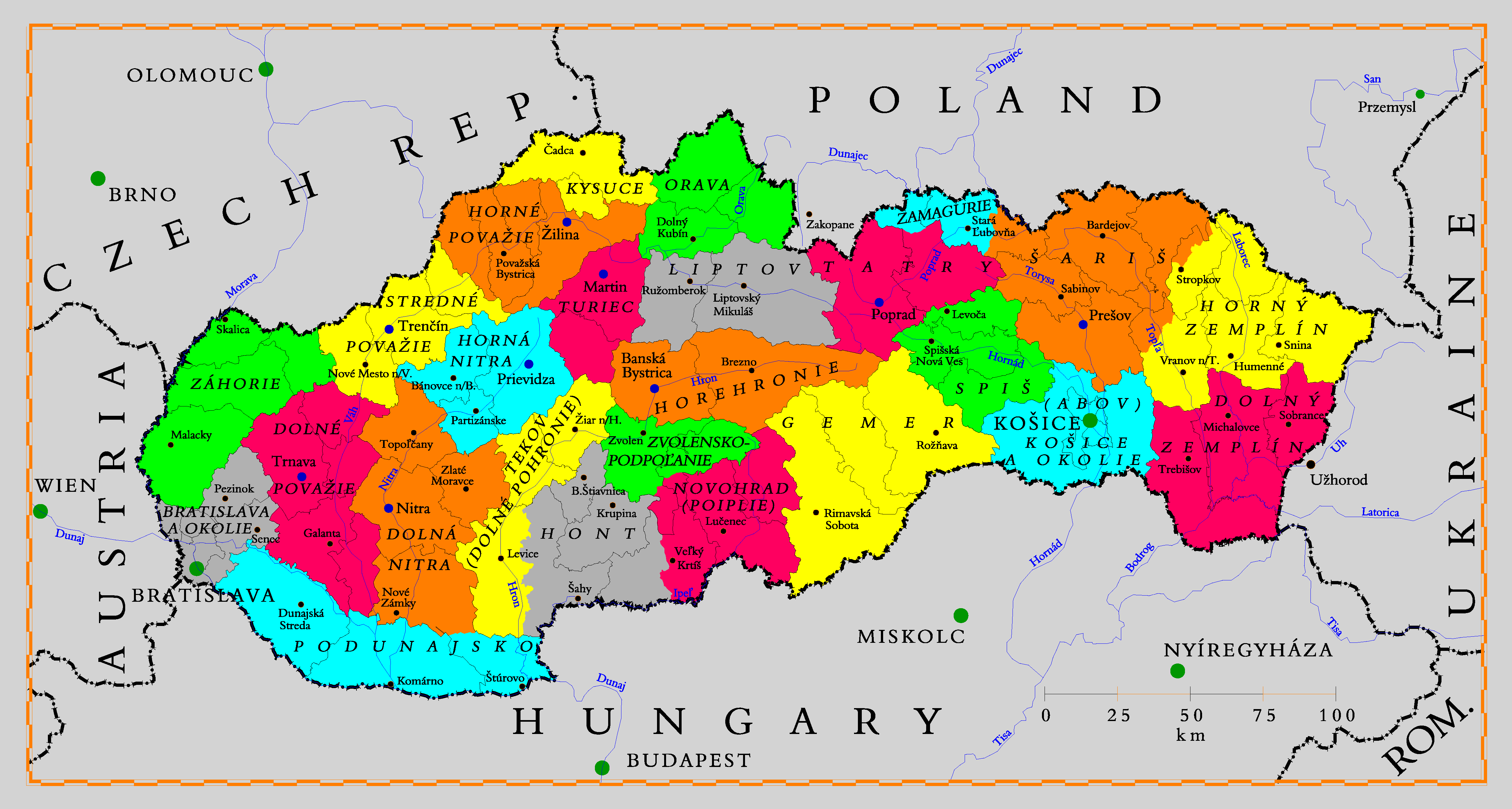 Liste der Tourismusregionen der Slowakei