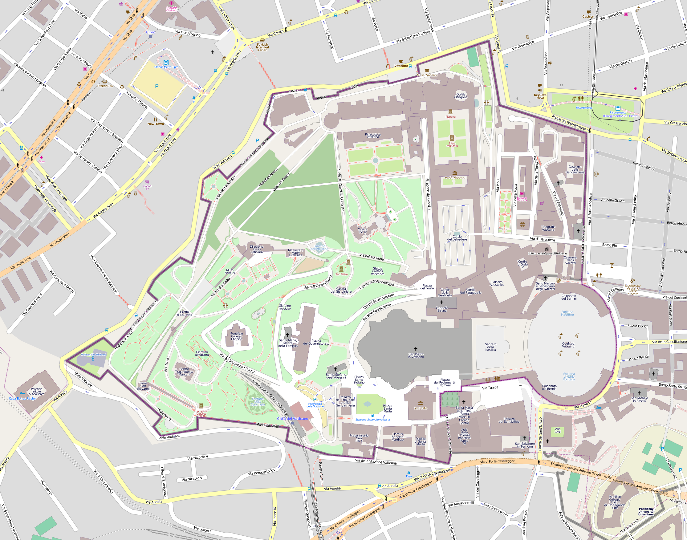 Territorium der Vatikanstadt