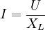 I=\frac{U}{X_L}