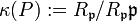 \kappa(P) := R_\mathfrak{p}/R_\mathfrak{p}\mathfrak{p}