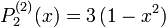 P_2^{(2)}(x) = 3\,(1-x^2)