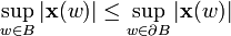 \sup_{w\in B}|\mathbf x(w)|\leq \sup_{w\in\partial B}|\mathbf x(w)|